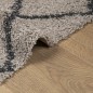 vidaXL Alfombra de pelo largo moderna beige y antracita 80x200 cm vidaXL Alfombra de pelo largo moderna beige y antracita 80x200 cm