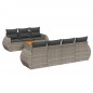 vidaXL Set de sofás de jardín 8 pzas y cojines ratán sintético gris vidaXL Set de sofás de jardín 8 pzas y cojines ratán sintético gris