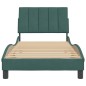 vidaXL Estructura cama con cabecero terciopelo verde oscuro 90x200 cm vidaXL Estructura cama con cabecero terciopelo verde oscuro 90x200 cm