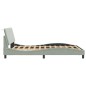 vidaXL Estructura de cama con cabecero terciopelo gris claro 140x190cm vidaXL Estructura de cama con cabecero terciopelo gris claro 140x190cm