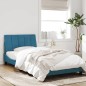 vidaXL Estructura de cama con cabecero terciopelo azul 100x200 cm vidaXL Estructura de cama con cabecero terciopelo azul 100x200 cm