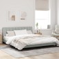 vidaXL Estructura de cama con cabecero terciopelo gris claro 180x200cm vidaXL Estructura de cama con cabecero terciopelo gris claro 180x200cm