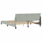 vidaXL Estructura de cama con cabecero terciopelo gris claro 180x200cm vidaXL Estructura de cama con cabecero terciopelo gris claro 180x200cm
