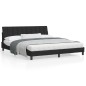 vidaXL Estructura de cama con cabecero de terciopelo negro 180x200 cm vidaXL Estructura de cama con cabecero de terciopelo negro 180x200 cm
