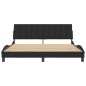 vidaXL Estructura de cama con cabecero de terciopelo negro 180x200 cm vidaXL Estructura de cama con cabecero de terciopelo negro 180x200 cm