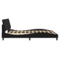 vidaXL Estructura de cama con cabecero de terciopelo negro 180x200 cm vidaXL Estructura de cama con cabecero de terciopelo negro 180x200 cm