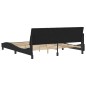 vidaXL Estructura de cama con cabecero de terciopelo negro 180x200 cm vidaXL Estructura de cama con cabecero de terciopelo negro 180x200 cm