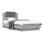 vidaXL Cama con cabecero madera de ingeniería gris Sonoma 75x190 cm vidaXL Cama con cabecero madera de ingeniería gris Sonoma 75x190 cm
