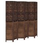 vidaXL Biombo separador de 6 paneles madera paulownia marrón oscuro vidaXL Biombo separador de 6 paneles madera paulownia marrón oscuro