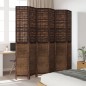 vidaXL Biombo separador de 6 paneles madera paulownia marrón oscuro vidaXL Biombo separador de 6 paneles madera paulownia marrón oscuro