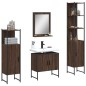 vidaXL Set de muebles de baño 4 pzas madera contrachapada marrón roble vidaXL Set de muebles de baño 4 pzas madera contrachapada marrón roble