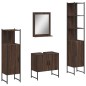vidaXL Set de muebles de baño 4 pzas madera contrachapada marrón roble vidaXL Set de muebles de baño 4 pzas madera contrachapada marrón roble