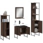 vidaXL Set de muebles de baño 4 pzas madera contrachapada marrón roble vidaXL Set de muebles de baño 4 pzas madera contrachapada marrón roble
