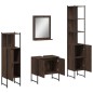 vidaXL Set de muebles de baño 4 pzas madera contrachapada marrón roble vidaXL Set de muebles de baño 4 pzas madera contrachapada marrón roble