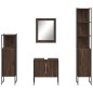 vidaXL Set de muebles de baño 4 pzas madera contrachapada marrón roble vidaXL Set de muebles de baño 4 pzas madera contrachapada marrón roble