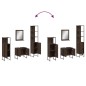vidaXL Set de muebles de baño 4 pzas madera contrachapada marrón roble vidaXL Set de muebles de baño 4 pzas madera contrachapada marrón roble