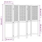 vidaXL Biombo separador de 5 paneles madera paulownia marrón oscuro vidaXL Biombo separador de 5 paneles madera paulownia marrón oscuro