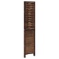vidaXL Biombo separador de 3 paneles madera paulownia marrón oscuro vidaXL Biombo separador de 3 paneles madera paulownia marrón oscuro