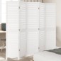 vidaXL Biombo separador de 5 paneles madera maciza Paulownia blanco vidaXL Biombo separador de 5 paneles madera maciza Paulownia blanco
