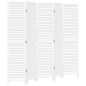 vidaXL Biombo separador de 5 paneles madera maciza Paulownia blanco vidaXL Biombo separador de 5 paneles madera maciza Paulownia blanco