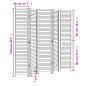 vidaXL Biombo separador de 5 paneles madera maciza Paulownia blanco vidaXL Biombo separador de 5 paneles madera maciza Paulownia blanco