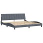 vidaXL Estructura cama con cabecero terciopelo gris oscuro 200x200 cm vidaXL Estructura cama con cabecero terciopelo gris oscuro 200x200 cm