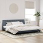vidaXL Estructura cama con cabecero terciopelo gris oscuro 200x200 cm vidaXL Estructura cama con cabecero terciopelo gris oscuro 200x200 cm