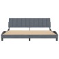 vidaXL Estructura cama con cabecero terciopelo gris oscuro 200x200 cm vidaXL Estructura cama con cabecero terciopelo gris oscuro 200x200 cm