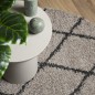 vidaXL Alfombra de pelo largo moderna beige y antracita Ø 160 cm vidaXL Alfombra de pelo largo moderna beige y antracita Ø 160 cm