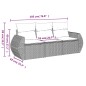 vidaXL Set de sofá de jardín 3 pzas y cojines ratán sintético gris vidaXL Set de sofá de jardín 3 pzas y cojines ratán sintético gris