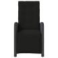 vidaXL Sillón reclinable de jardín con reposapiés ratán PE negro vidaXL Sillón reclinable de jardín con reposapiés ratán PE negro