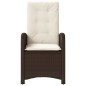 vidaXL Sillones reclinables jardín con cojines marrones 2 uds ratán PE vidaXL Sillones reclinables jardín con cojines marrones 2 uds ratán PE