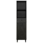 vidaXL Mueble de baño de madera maciza de mango negro 38x33x160 cm vidaXL Mueble de baño de madera maciza de mango negro 38x33x160 cm