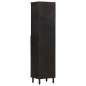 vidaXL Mueble de baño de madera maciza de mango negro 38x33x160 cm vidaXL Mueble de baño de madera maciza de mango negro 38x33x160 cm