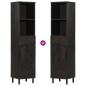 vidaXL Mueble de baño de madera maciza de mango negro 38x33x160 cm vidaXL Mueble de baño de madera maciza de mango negro 38x33x160 cm