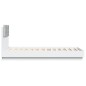 vidaXL Estructura de cama con cabecero y luces LED blanco 90x190 cm
