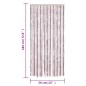 vidaXL Cortina antimoscas chenilla gris plateado y rosa 56x185 cm vidaXL Cortina antimoscas chenilla gris plateado y rosa 56x185 cm