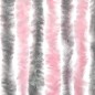 vidaXL Cortina antimoscas chenilla gris plateado y rosa 90x200 cm vidaXL Cortina antimoscas chenilla gris plateado y rosa 90x200 cm