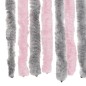 vidaXL Cortina antimoscas chenilla gris plateado y rosa 90x200 cm vidaXL Cortina antimoscas chenilla gris plateado y rosa 90x200 cm