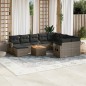 vidaXL Set de sofás de jardín 11 pzas y cojines ratán sintético gris vidaXL Set de sofás de jardín 11 pzas y cojines ratán sintético gris