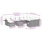 vidaXL Set de sofás de jardín 11 pzas y cojines ratán sintético gris vidaXL Set de sofás de jardín 11 pzas y cojines ratán sintético gris