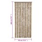 vidaXL Cortina antimoscas chenilla marrón oscuro y beige 90x200 cm vidaXL Cortina antimoscas chenilla marrón oscuro y beige 90x200 cm