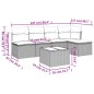 vidaXL Set de muebles de jardín 6 pzas y cojines ratán sintético gris vidaXL Set de muebles de jardín 6 pzas y cojines ratán sintético gris