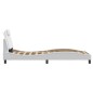 vidaXL Estructura de cama con cabecero cuero sintético blanco 80x200cm vidaXL Estructura de cama con cabecero cuero sintético blanco 80x200cm