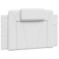 vidaXL Estructura de cama con cabecero cuero sintético blanco 80x200cm vidaXL Estructura de cama con cabecero cuero sintético blanco 80x200cm