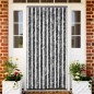 vidaXL Cortina antimoscas chenilla gris y blanco 100x200 cm