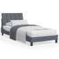vidaXL Estructura de cama con cabecero terciopelo gris oscuro 80x200cm vidaXL Estructura de cama con cabecero terciopelo gris oscuro 80x200cm