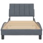 vidaXL Estructura de cama con cabecero terciopelo gris oscuro 80x200cm vidaXL Estructura de cama con cabecero terciopelo gris oscuro 80x200cm