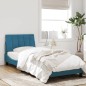 vidaXL Estructura cama con cabecero terciopelo azul 90x190 cm vidaXL Estructura cama con cabecero terciopelo azul 90x190 cm