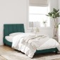 vidaXL Estructura cama con cabecero terciopelo verde oscuro 80x200 cm vidaXL Estructura cama con cabecero terciopelo verde oscuro 80x200 cm